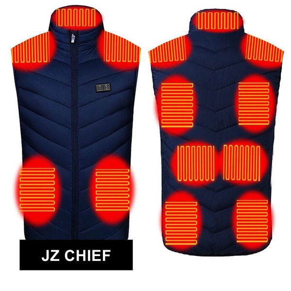 men's vests usb heating vest and women's electric smart charging down cotton jacket clothes, Black;white
men's vests usb heating vest and women's electric smart charging down cotton jacket clothes, Black;white