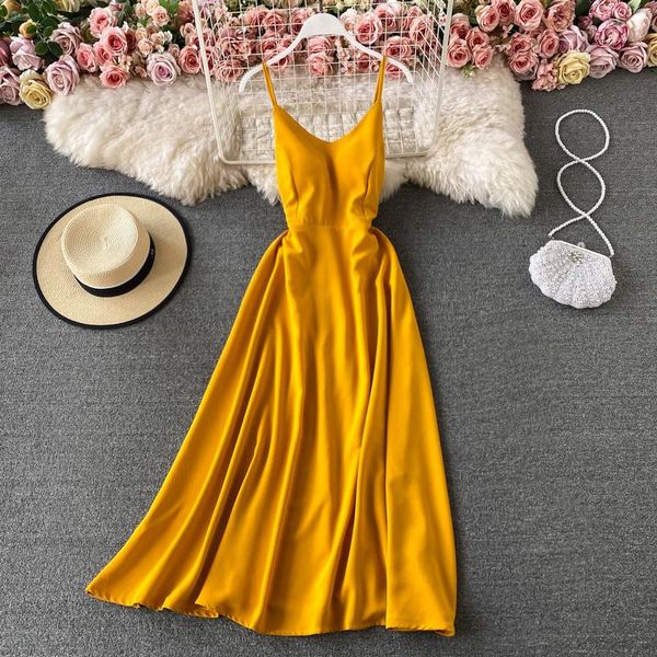 casual dresses 2021 summer fashion socialite graceful slip dress tight waist slimming large hem sleeveless high solid color, Black;gray
casual dresses 2021 summer fashion socialite graceful slip dress tight waist slimming large hem sleeveless high solid color, Black;gray