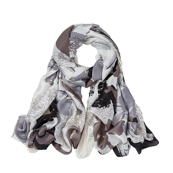 scarves 180*90cm korean retro style satin scarf women's printed outdoor sun protection luxury shawl hijab present four seasons, Blue;gray
scarves 180*90cm korean retro style satin scarf women's printed outdoor sun protection luxury shawl hijab present four seasons, Blue;gray