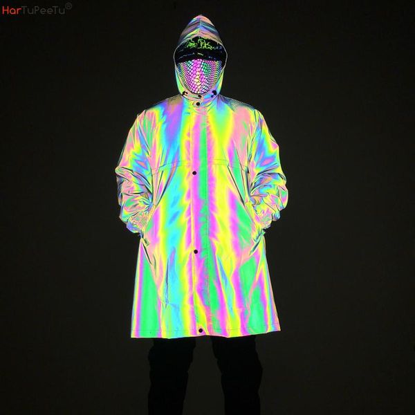 plus size outerwear & coats women reflective trench coat loose rainbow windbreaker hiking zipper waterproof long hooded with pockets, Black
plus size outerwear & coats women reflective trench coat loose rainbow windbreaker hiking zipper waterproof long hooded with pockets, Black