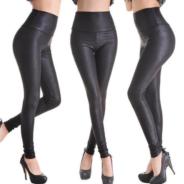 women's pants & capris women faux leather malook pant high waist stretch black slim leggings, Black;white 
women's pants & capris women faux leather malook pant high waist stretch black slim leggings, Black;white