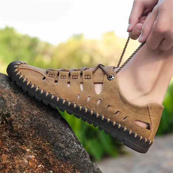 summer men genuine leather sandals business casual shoes outdoor beach roman water size 48 210624, Black
summer men genuine leather sandals business casual shoes outdoor beach roman water size 48 210624, Black