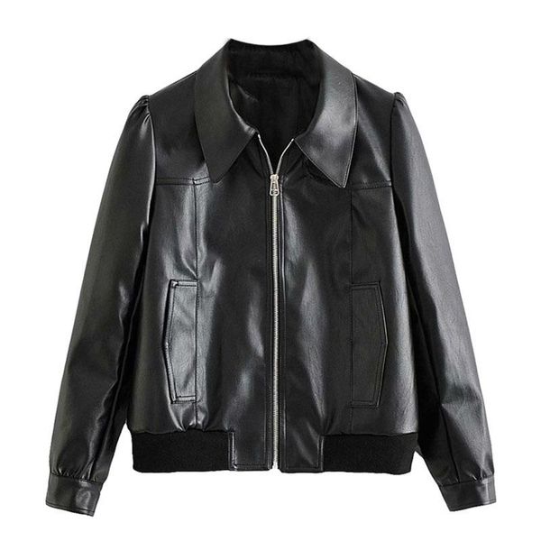 women's jackets seebeautiful casual loose pu leather jacket coat lapel long sleeve zipper simple fashion 2021 spring women m753, Black;brown
women's jackets seebeautiful casual loose pu leather jacket coat lapel long sleeve zipper simple fashion 2021 spring women m753, Black;brown