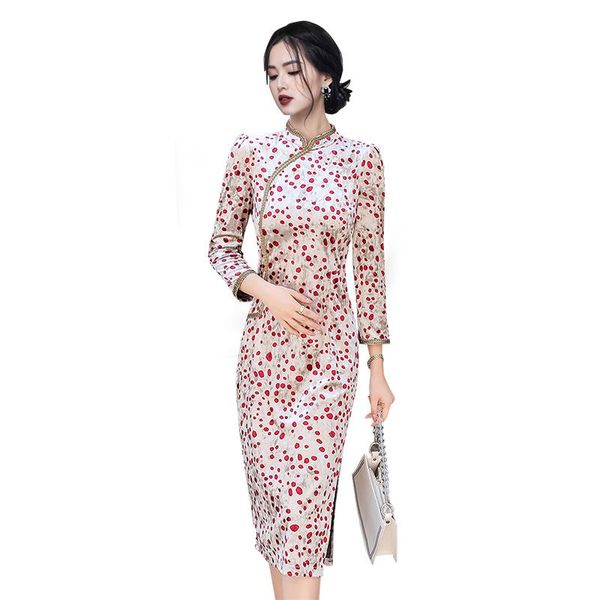 casual dresses retro dot maxi one piece korean ladies autumn long sleeve cabaret party casaul for women, Black;gray
casual dresses retro dot maxi one piece korean ladies autumn long sleeve cabaret party casaul for women, Black;gray