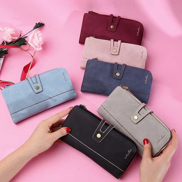 solid vintage matte pu leather women 2021 long closure female brand design dame telephone big girl wallet, Red;black
solid vintage matte pu leather women 2021 long closure female brand design dame telephone big girl wallet, Red;black