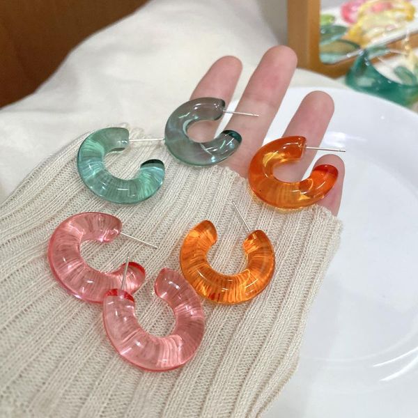 hoop & huggie transparent earrings c shape water drop circle for women girls loop orecchini donna jewelry, Golden;silver
hoop & huggie transparent earrings c shape water drop circle for women girls loop orecchini donna jewelry, Golden;silver