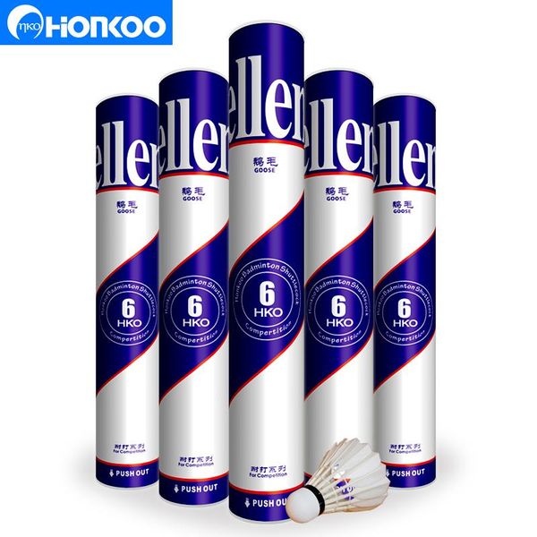 12pcs/tube original hko-6 shuttlecock badminton water duck feather shuttlecock pu cork for competition ing
12pcs/tube original hko-6 shuttlecock badminton water duck feather shuttlecock pu cork for competition ing