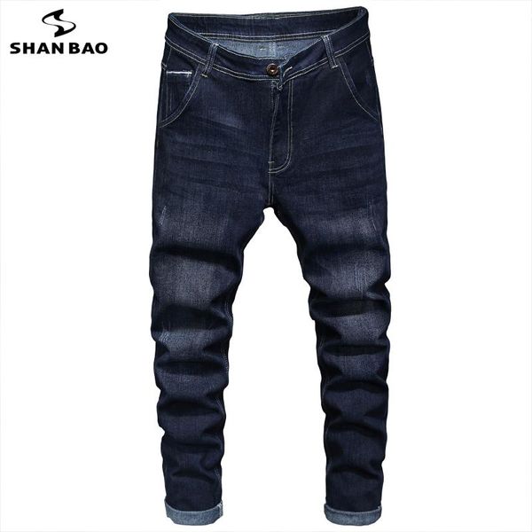 men's jeans shan bao 2021 autumn and winter brand dark blue straight denim simple solid color young high waist stretch
men's jeans shan bao 2021 autumn and winter brand dark blue straight denim simple solid color young high waist stretch