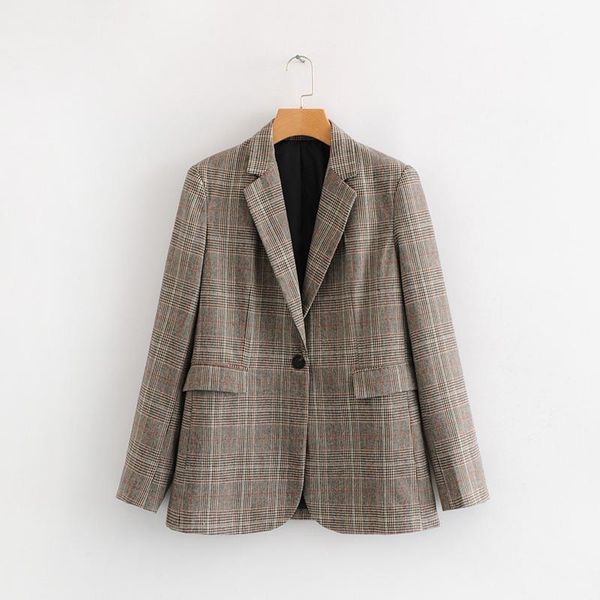 women's suits & blazers plaid small suit casual one-button long-sleeved loose collar jacket 2021 qn*, White;black
women's suits & blazers plaid small suit casual one-button long-sleeved loose collar jacket 2021 qn*, White;black