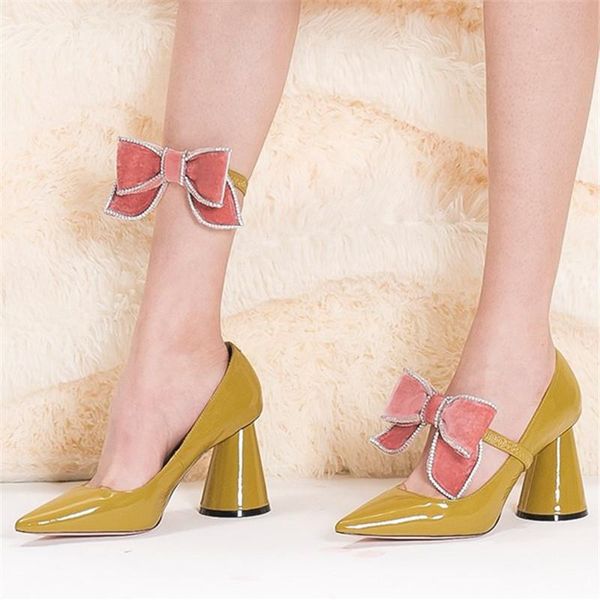 dress shoes cute bowknot women pumps patent leather ladies pointed toe 8cm high heels stiletto mary janes woman, Black
dress shoes cute bowknot women pumps patent leather ladies pointed toe 8cm high heels stiletto mary janes woman, Black