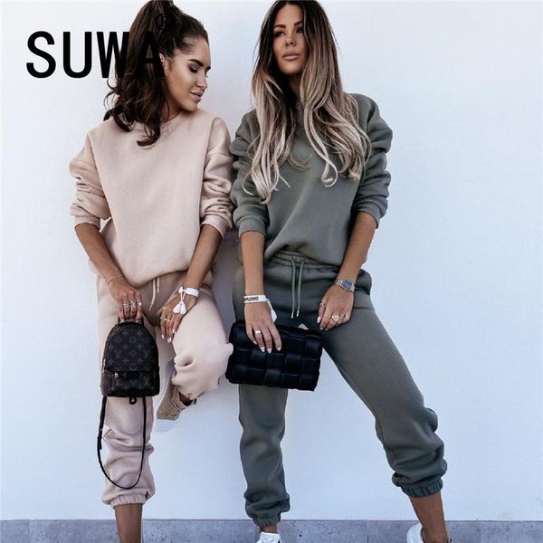 women's two piece pants fashion women set solid color full sleeve casual sporty 2 pieces and long pant tracksuits, White
women's two piece pants fashion women set solid color full sleeve casual sporty 2 pieces and long pant tracksuits, White