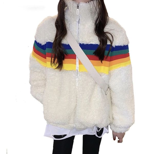 autumn winter coat women hoodies thicken bright rainbow harajuku zipper cashmere sweatshirt long sleeve stand zipper white, Black;brown
autumn winter coat women hoodies thicken bright rainbow harajuku zipper cashmere sweatshirt long sleeve stand zipper white, Black;brown