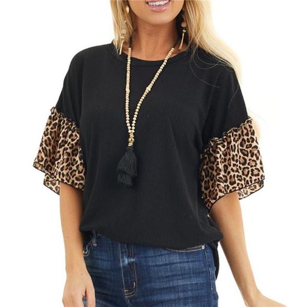 women's t-shirt women leopard print t-shirt, loose fit half sleeve o-neck pullover for summer, s-xxxxl, White
women's t-shirt women leopard print t-shirt, loose fit half sleeve o-neck pullover for summer, s-xxxxl, White
