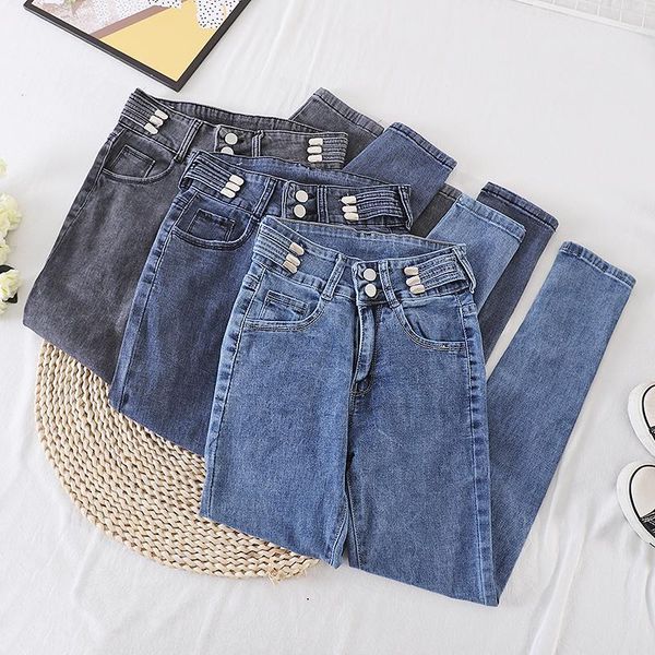 women's jeans summer thin section stretch nine-point pants high waist thinner pencil ladies feet, Blue
women's jeans summer thin section stretch nine-point pants high waist thinner pencil ladies feet, Blue