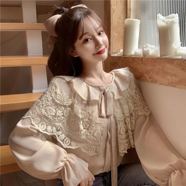 women's blouses & shirts lace ruffles sweet style clothing loose autumn flare sleeve chiffon white female fashion brand
women's blouses & shirts lace ruffles sweet style clothing loose autumn flare sleeve chiffon white female fashion brand