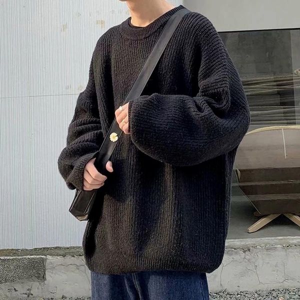 men's sweaters o-neck men solid color street fashion clothing oversized autumn winter casual long sleeve shirts, White;black
men's sweaters o-neck men solid color street fashion clothing oversized autumn winter casual long sleeve shirts, White;black