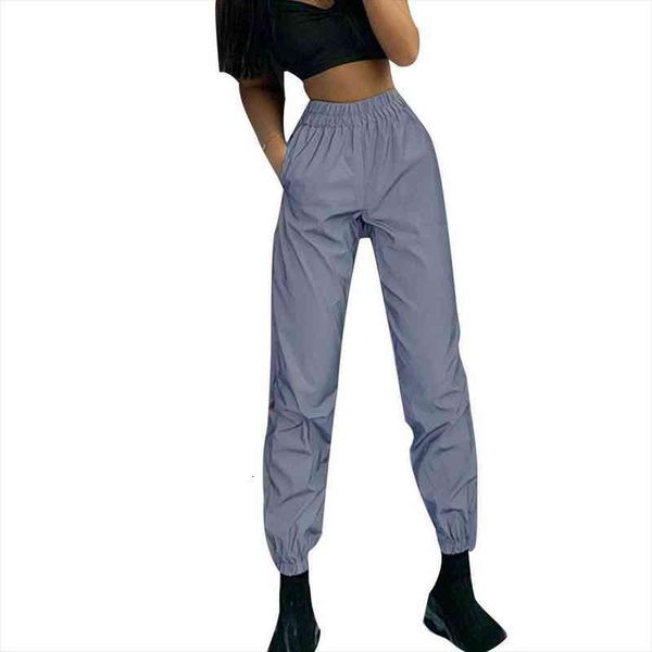 high waist baggy reflective womens capris long elastic ankle tie trousers clothing streetwear, Black;white
high waist baggy reflective womens capris long elastic ankle tie trousers clothing streetwear, Black;white