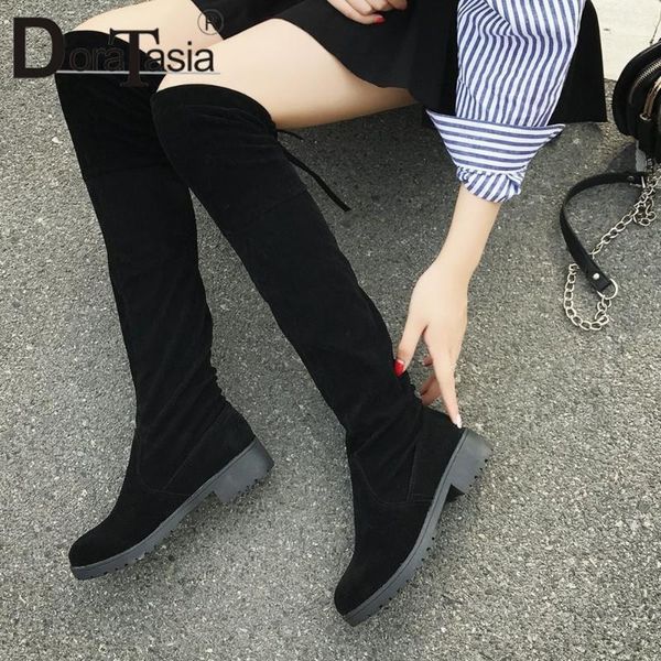 boots doratasia drop female knee high cute date platform long women low chunky heels shoes woman, Black
boots doratasia drop female knee high cute date platform long women low chunky heels shoes woman, Black