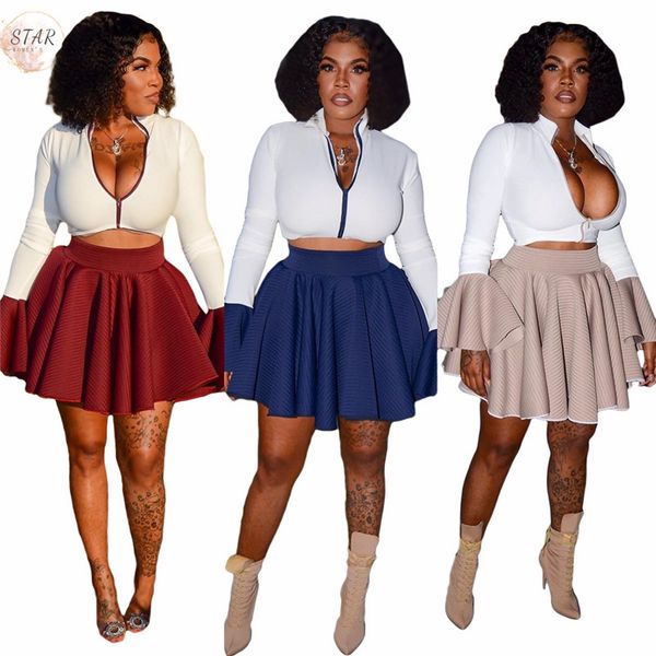 2021 new skirt and 2 piece flared sleeve ruffles skirts club outfits plus size matching set wholesale dropshipping zarg, Black
2021 new skirt and 2 piece flared sleeve ruffles skirts club outfits plus size matching set wholesale dropshipping zarg, Black