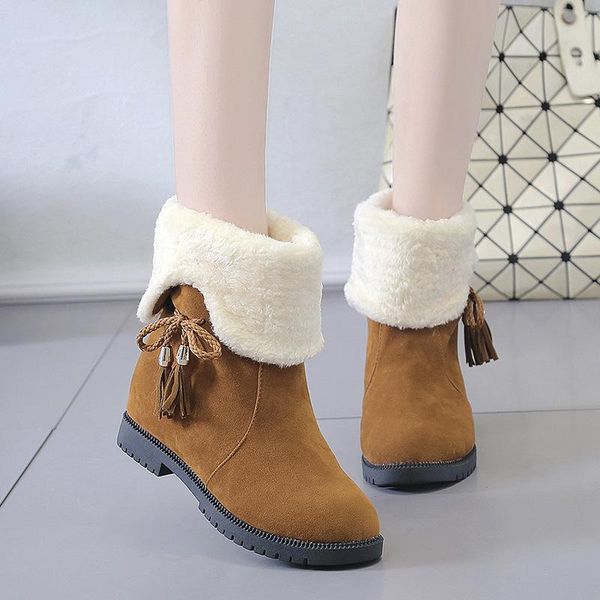 boots snow for women winter short plush warm suede leather woman keep with fur shoes low heel ankle flat, Black
boots snow for women winter short plush warm suede leather woman keep with fur shoes low heel ankle flat, Black