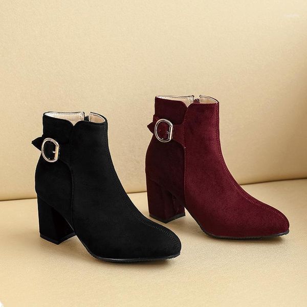 boots winter lady female shoes luxury designer round toe boots-women 2021 autumn high heel mid calf rubber fashion low11, Black
boots winter lady female shoes luxury designer round toe boots-women 2021 autumn high heel mid calf rubber fashion low11, Black