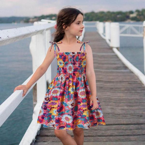 girl's dresses summer girls floral dress sling ruffles bohemian beach princess for clothing children party ball pageant outfit, Red;yellow
girl's dresses summer girls floral dress sling ruffles bohemian beach princess for clothing children party ball pageant outfit, Red;yellow