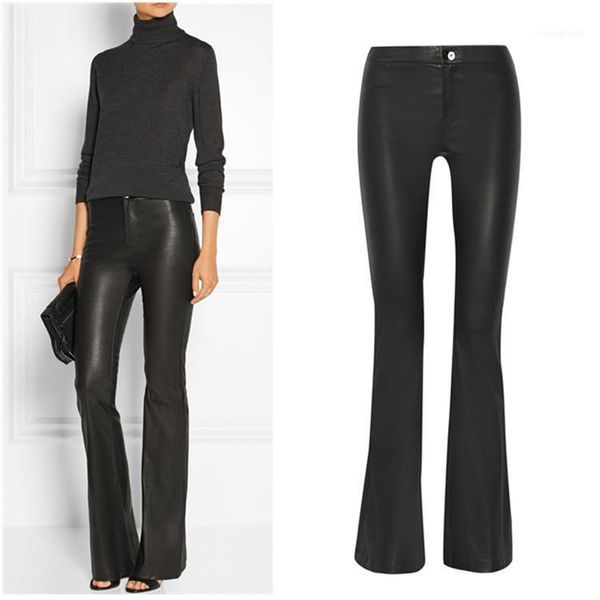 women's pants & capris xs-xxl fashion brand pu leather 2021 autumn high package hip quality water wash mid waist slim flare wj7, Black;white
women's pants & capris xs-xxl fashion brand pu leather 2021 autumn high package hip quality water wash mid waist slim flare wj7, Black;white