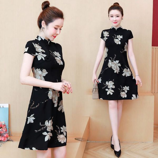 ethnic clothing vintage chinese style black traditional women qipao dresses casual robe plus size midi cheongsam dress asian mujer vestidos, Red
ethnic clothing vintage chinese style black traditional women qipao dresses casual robe plus size midi cheongsam dress asian mujer vestidos, Red