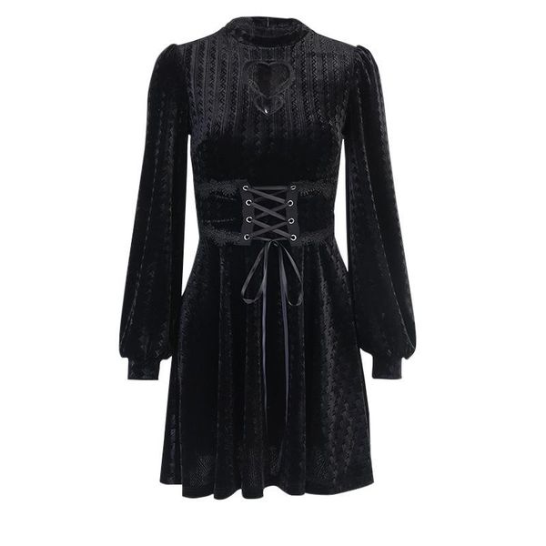 casual dresses elegant velvet gothic vintage mini black high waist long sleeve graphic embroidery dress "women slim partywear, Black;gray
casual dresses elegant velvet gothic vintage mini black high waist long sleeve graphic embroidery dress "women slim partywear, Black;gray