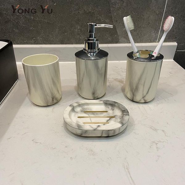4pcs/set plastic marbled pattern bathroom accessories sets 320ml soap dispenser cup toothbrush holder set home decoration
4pcs/set plastic marbled pattern bathroom accessories sets 320ml soap dispenser cup toothbrush holder set home decoration