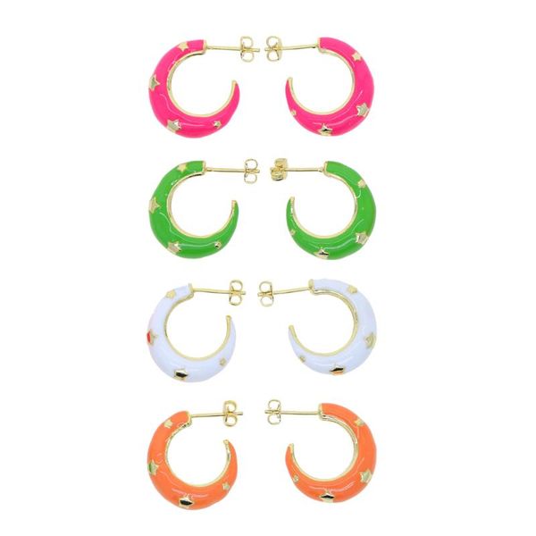 candy rainbow neon enamel fashion women jewelry gold metal color moon shape colorful hoop earring, Golden;silver
candy rainbow neon enamel fashion women jewelry gold metal color moon shape colorful hoop earring, Golden;silver
