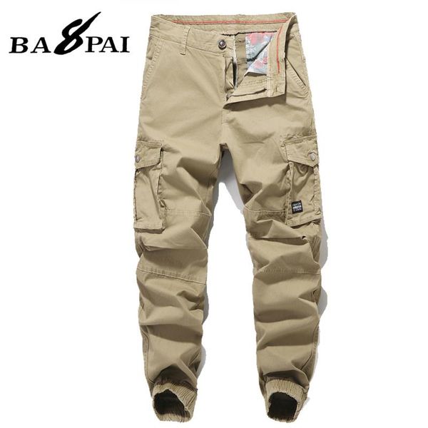 men's pants bapai street hip-hop style trousers oversized cargo fashionable k overalls outdoor leisure slim, Black