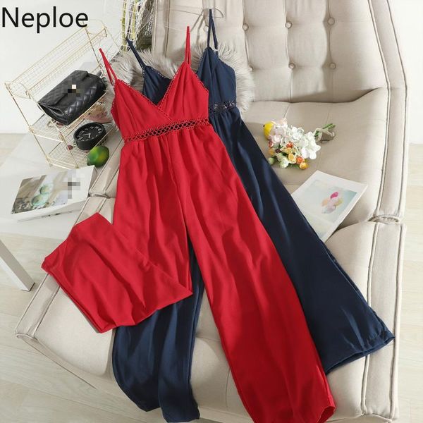 women's jumpsuits & rompers neploe hollow out backless women solid v neck sleeveless playsuits fashion high waist wide leg female bodys, Black;white
women's jumpsuits & rompers neploe hollow out backless women solid v neck sleeveless playsuits fashion high waist wide leg female bodys, Black;white