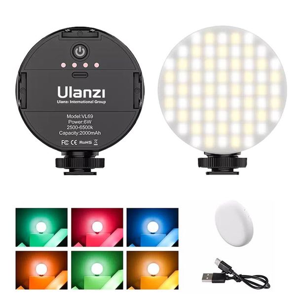 flash heads ulanzi vl69 led video light rgb color filters bi-color selfie camera with soft case for youtube or tiktok vlog
flash heads ulanzi vl69 led video light rgb color filters bi-color selfie camera with soft case for youtube or tiktok vlog