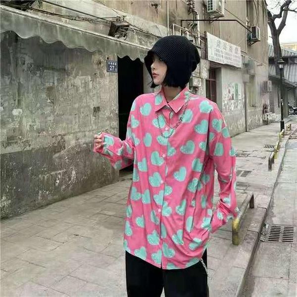women's blouses & shirts harajuku oversized 2021 summer love print long sleeves korean style casual female fashion, White
women's blouses & shirts harajuku oversized 2021 summer love print long sleeves korean style casual female fashion, White