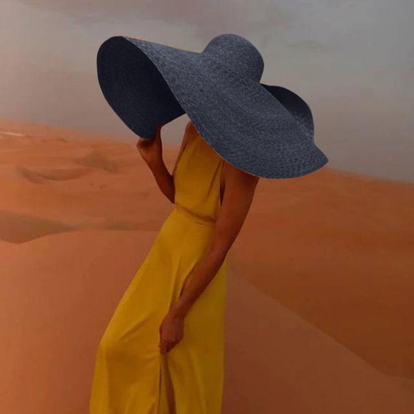 cloches bucket hat women ladies vintage wide brim boater straw summer elegant flat floppy gorra sombreros de playa, Blue;gray
cloches bucket hat women ladies vintage wide brim boater straw summer elegant flat floppy gorra sombreros de playa, Blue;gray