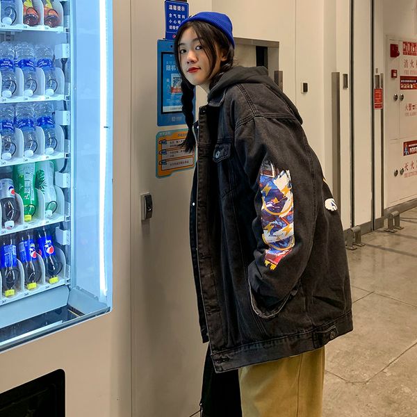 women's jackets privathinker - loose denim jacket, women's cartoon print, large coat, urban hip-hop style, spring, Black;brown
women's jackets privathinker - loose denim jacket, women's cartoon print, large coat, urban hip-hop style, spring, Black;brown
