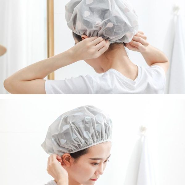 shower caps reusable waterproof bath elastic hat water drop printed eva band hair bathing cap random color
shower caps reusable waterproof bath elastic hat water drop printed eva band hair bathing cap random color