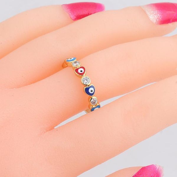 wedding rings rainbow lucky devil's eye zircon filled ring for women blue evil gold plated love heart shaped enamel jewelry ladies, Slivery;golden
wedding rings rainbow lucky devil's eye zircon filled ring for women blue evil gold plated love heart shaped enamel jewelry ladies, Slivery;golden