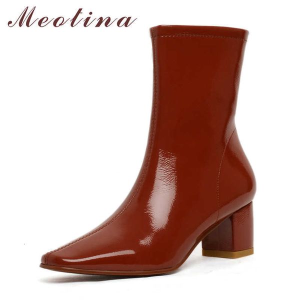 meotina women short boots shoes square toe high heel mid-calf boots zipper chunky heels ladies boots autumn black white size 43 210608
meotina women short boots shoes square toe high heel mid-calf boots zipper chunky heels ladies boots autumn black white size 43 210608