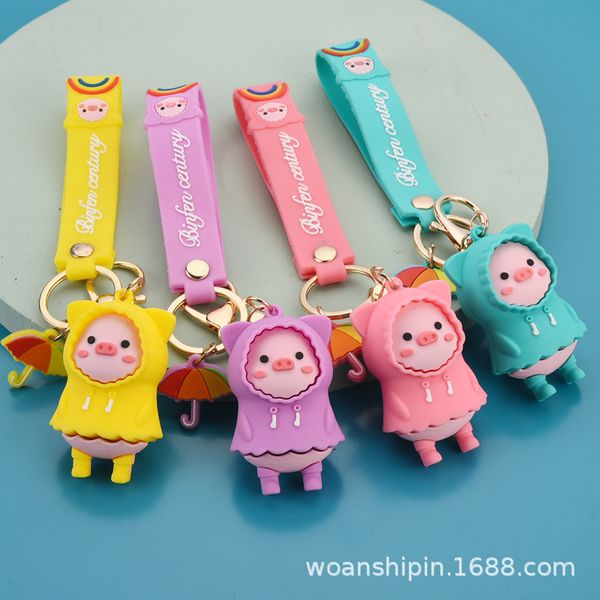 2021 fashion keychain cartoon raincoat creative cartoon pig doll key chain lovers bag pendant small gift, Silver
2021 fashion keychain cartoon raincoat creative cartoon pig doll key chain lovers bag pendant small gift, Silver