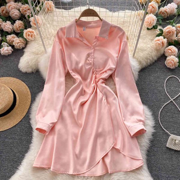casual dresses female shirt with asymmetrical design, short dress open collar, long sleeve, korean fashion, fall 2szm, Black;gray
casual dresses female shirt with asymmetrical design, short dress open collar, long sleeve, korean fashion, fall 2szm, Black;gray
