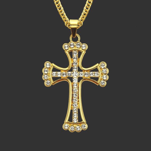amulet neck pendants fashion cool nightclub all diamond men's and women's hip hop alloy inlaid cross necklace, Silver
amulet neck pendants fashion cool nightclub all diamond men's and women's hip hop alloy inlaid cross necklace, Silver