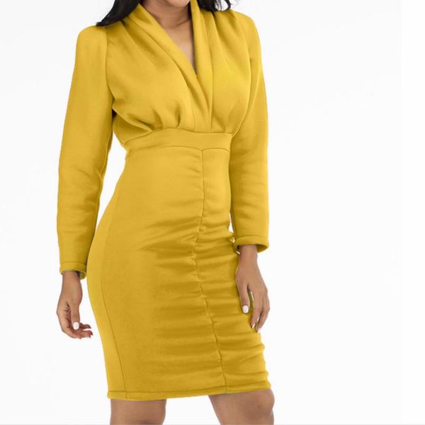 casual dresses autumn elegant ol long sleeve draped bodycon dress women business ladies spring fashion pencil, Black;gray
casual dresses autumn elegant ol long sleeve draped bodycon dress women business ladies spring fashion pencil, Black;gray