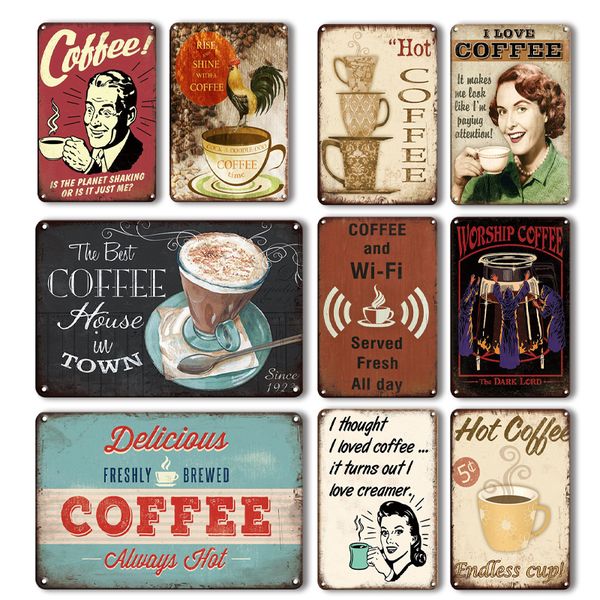 vintage design coffee tin metal wall art sign tinplate wall decoration coffee bar metal sign retro cafe kitchen room decor plate
vintage design coffee tin metal wall art sign tinplate wall decoration coffee bar metal sign retro cafe kitchen room decor plate