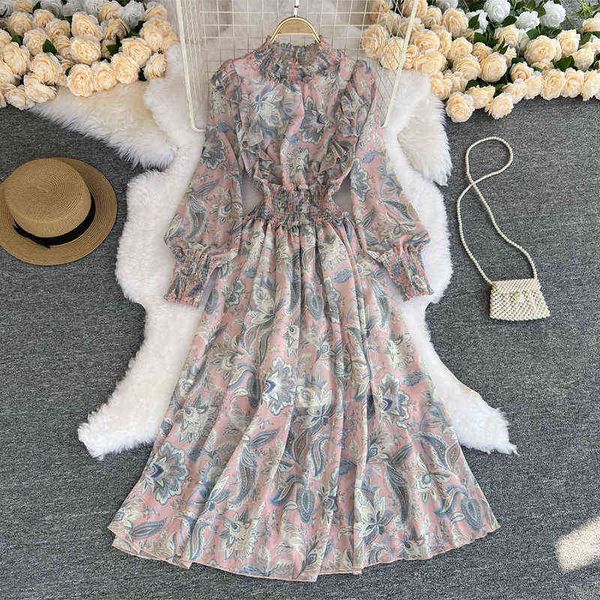 lady chiffon bohemian dress autumn women's sweet ruffled slim midi long retro printed holiday dresses female maxi dress elegant y1204, Black;gray
lady chiffon bohemian dress autumn women's sweet ruffled slim midi long retro printed holiday dresses female maxi dress elegant y1204, Black;gray
