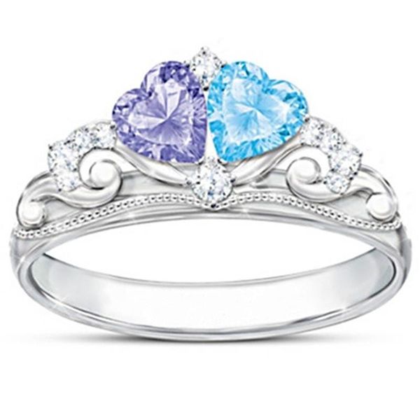 elegant princess fashion heart ring sterling natural white ring blue, Slivery;golden
elegant princess fashion heart ring sterling natural white ring blue, Slivery;golden