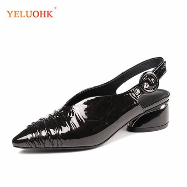 dress shoes 34-43 wrinkled patent leather women heel unique heels autumn med slingbacks pumps ladies big size 4.5 cm, Black
dress shoes 34-43 wrinkled patent leather women heel unique heels autumn med slingbacks pumps ladies big size 4.5 cm, Black