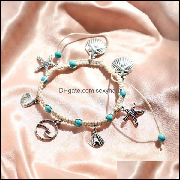 jewelry anklets women fashion shell stone pendant braided round chain casual 9cm/3.5inch green dstring anklet drop delivery 2021 wra6d, Red;blue
jewelry anklets women fashion shell stone pendant braided round chain casual 9cm/3.5inch green dstring anklet drop delivery 2021 wra6d, Red;blue