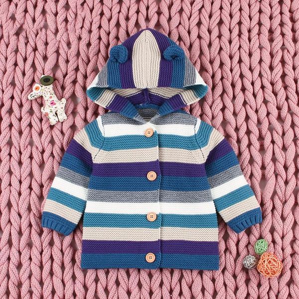 pullover baby girl winter clothes boys coat striped bear knit jacket solid color refreshing kids outerwear sweater, Blue
pullover baby girl winter clothes boys coat striped bear knit jacket solid color refreshing kids outerwear sweater, Blue